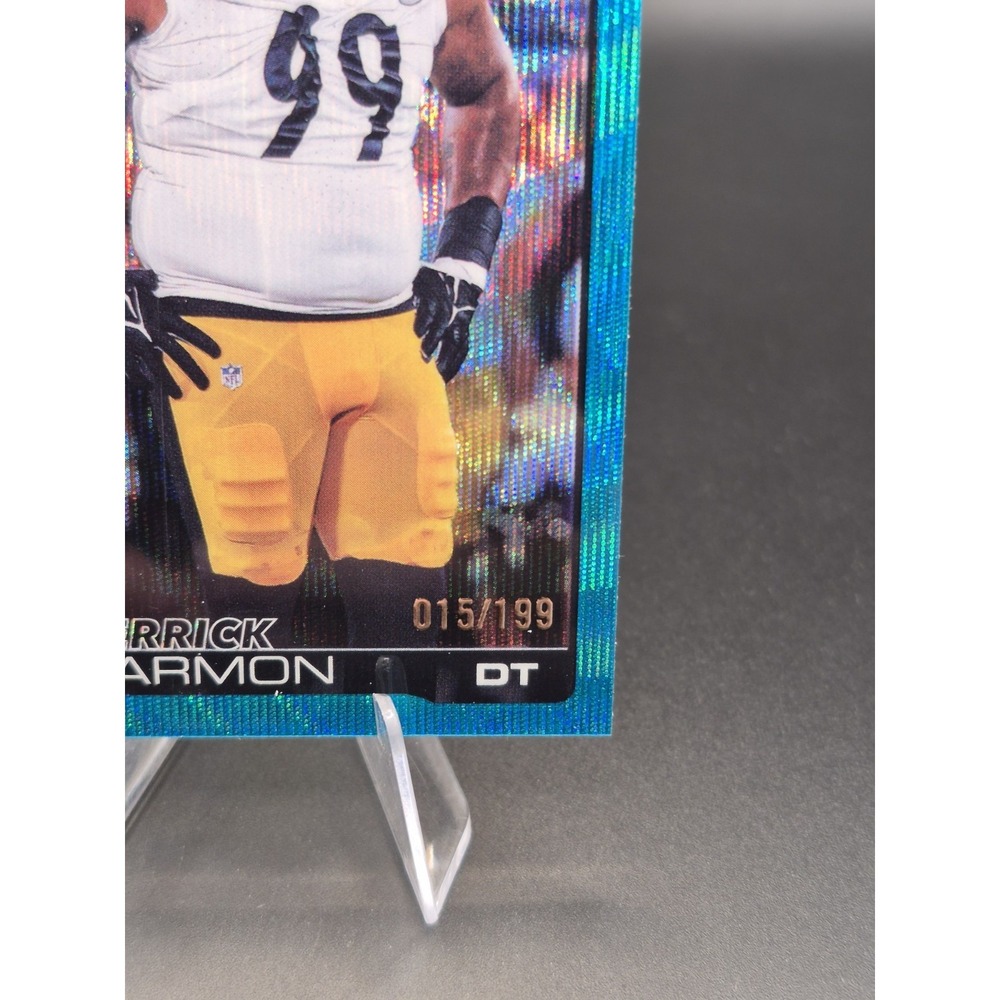 2025 Topps Chrome Derrick Harmon #361 Rookie Aqua Wave /199 Pittsburgh Steelers - Picture 5 of 10